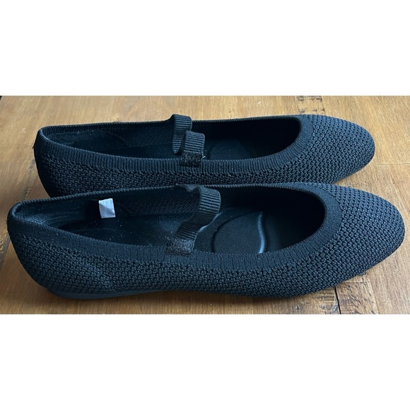 NWT A New Day Shiloh Knit Mary Jane Flats Black Women's 8 - Picture 3 of 9